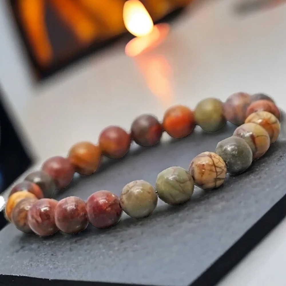 🆕New Picasso Jasper 8mm Healing Gemstone Bracelet